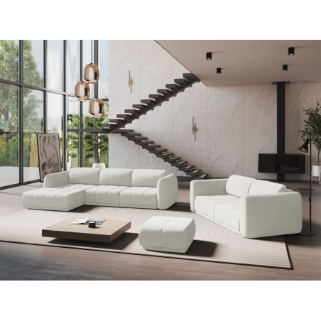 Sofa d'angle Hoku Chenille White