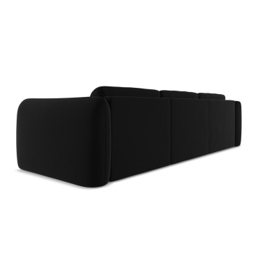 Sofa d'angle Hoku Velours Black