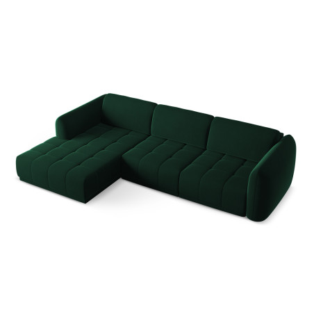 Sofa d'angle Hoku Velours Bottle green