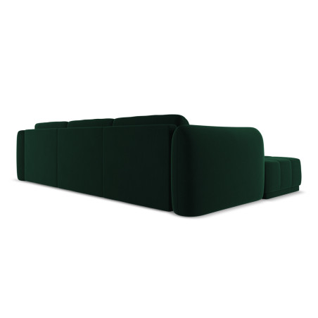 Sofa d'angle Hoku Velours Bottle green