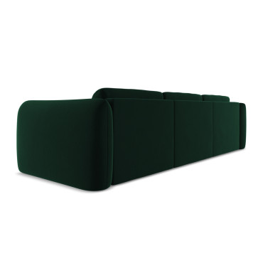 Sofa d'angle Hoku Velours Bottle green