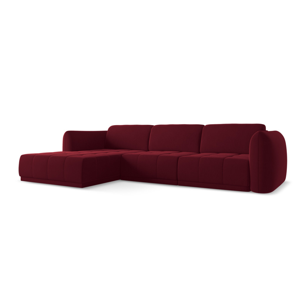 Sofa d'angle Hoku Velours Burgundy