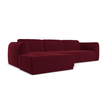 Sofa d'angle Hoku Velours Burgundy