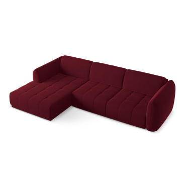 Sofa d'angle Hoku Velours Burgundy