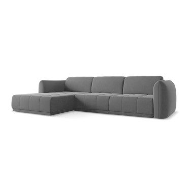 Sofa d'angle Hoku Velours Gray