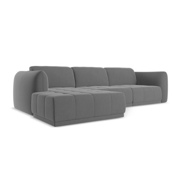 Sofa d'angle Hoku Velours Gray