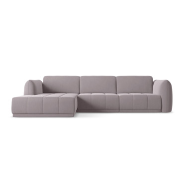 Sofa d'angle Hoku Velours Lavender