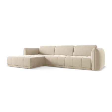 Sofa d'angle Hoku Velours Light beige