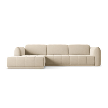 Sofa d'angle Hoku Velours Light beige