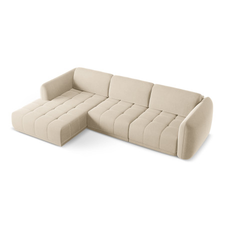 Sofa d'angle Hoku Velours Light beige