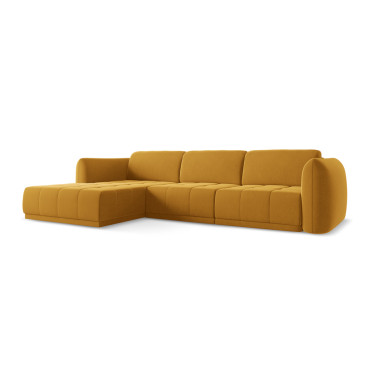 Sofa d'angle Hoku Velours Mustard