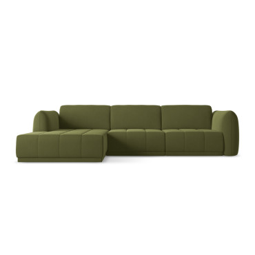 Sofa d'angle Hoku Velours Olive