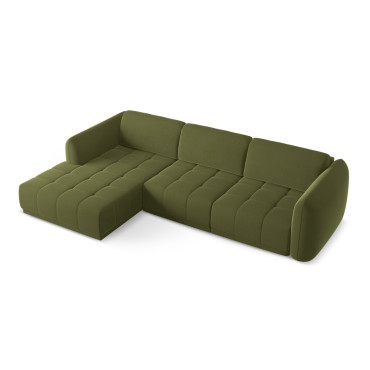 Sofa d'angle Hoku Velours Olive