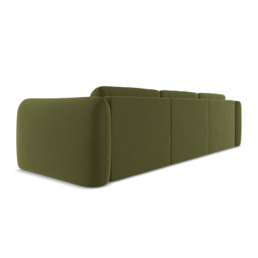 Sofa d'angle Hoku Velours Olive