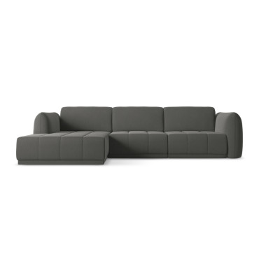 Sofa d'angle Hoku Velours Steel