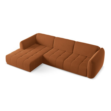 Sofa d'angle Hoku Velours Terracotta