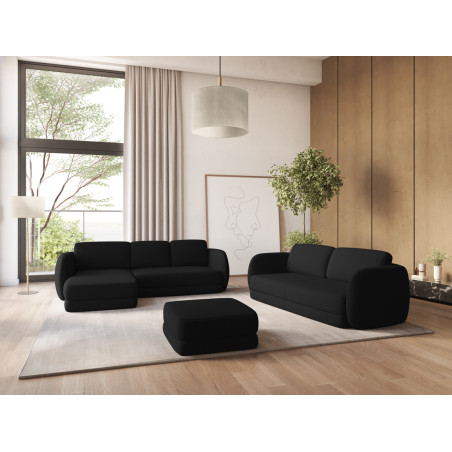 Sofa d'angle Kiana Boucle Anthracite