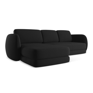 Sofa d'angle Kiana Boucle Anthracite