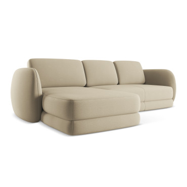 Sofa d'angle Kiana Boucle Beige