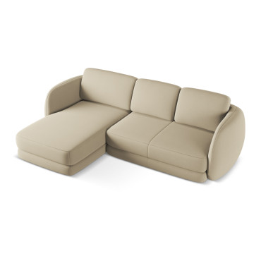 Sofa d'angle Kiana Boucle Beige