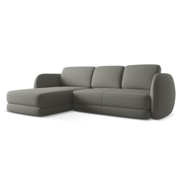 Sofa d'angle Kiana Boucle Gray beige