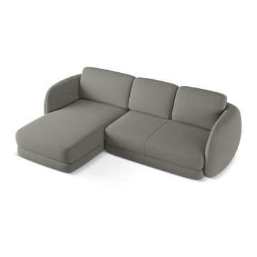 Sofa d'angle Kiana Boucle Gray beige