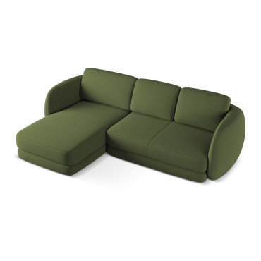 Sofa d'angle Kiana Boucle Olive