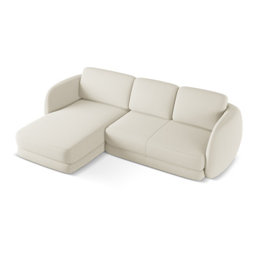 Sofa d'angle Kiana Boucle Pearl