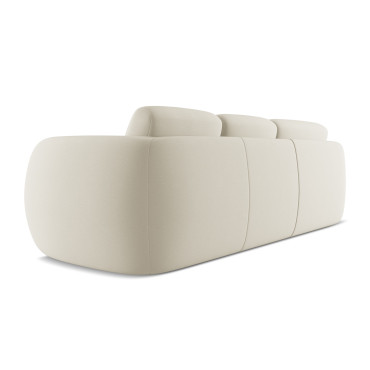 Sofa d'angle Kiana Boucle Pearl