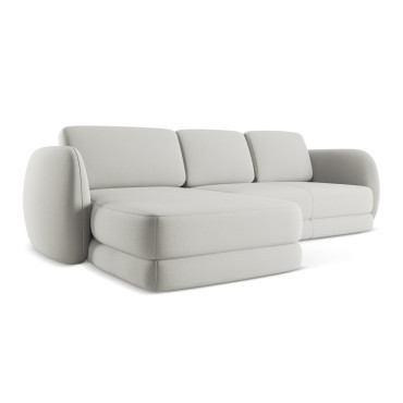 Sofa d'angle Kiana Boucle Silver