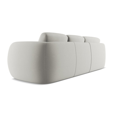 Sofa d'angle Kiana Boucle Silver