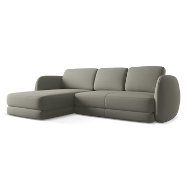 Sofa d'angle Kiana Boucle Taupe