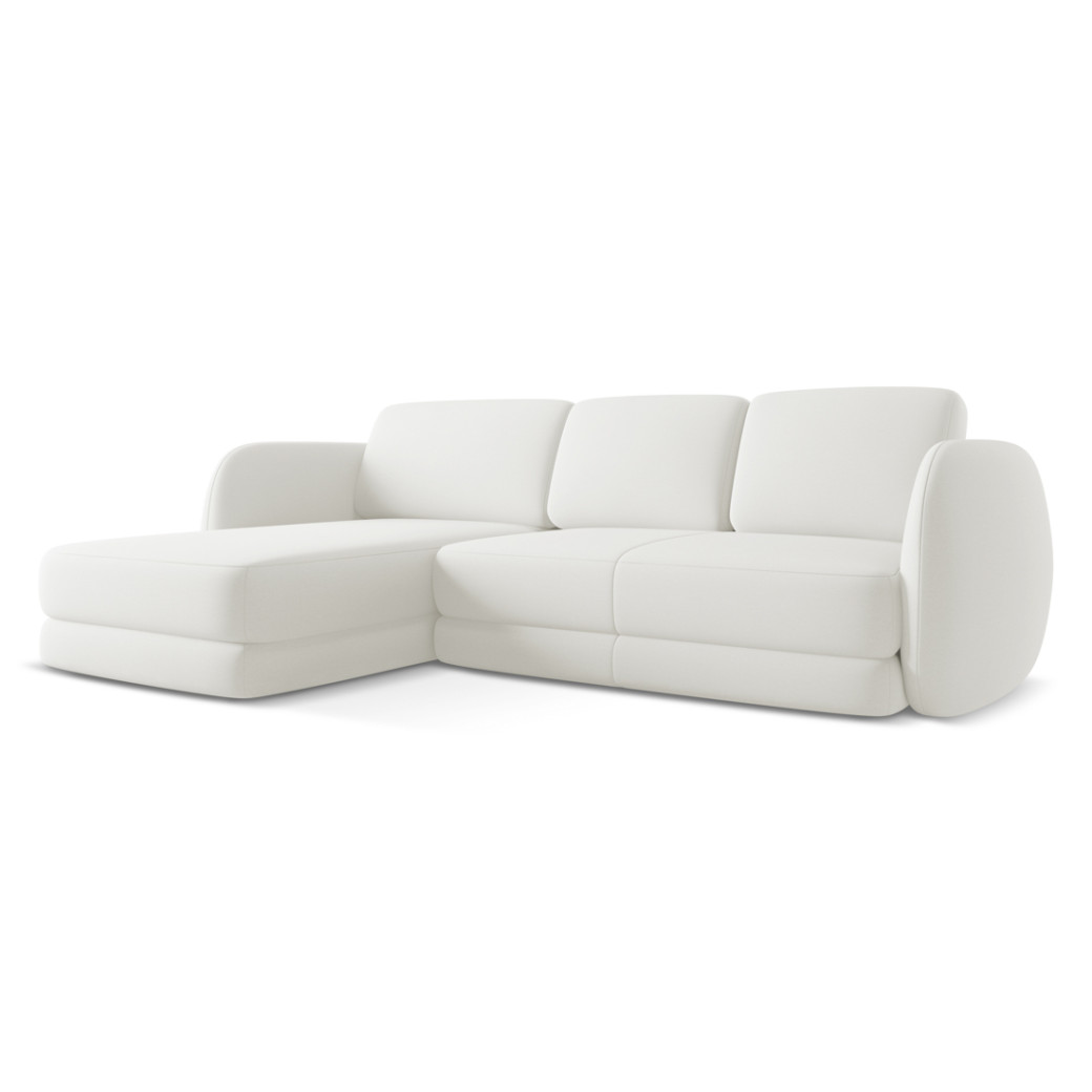 Sofa d'angle Kiana Boucle White