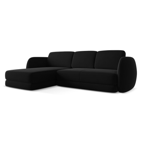 Sofa d'angle Kiana Velours Black