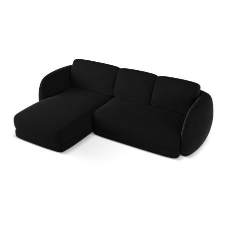 Sofa d'angle Kiana Velours Black