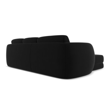 Sofa d'angle Kiana Velours Black