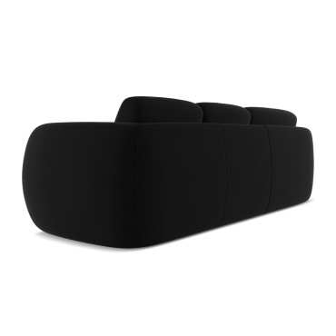 Sofa d'angle Kiana Velours Black