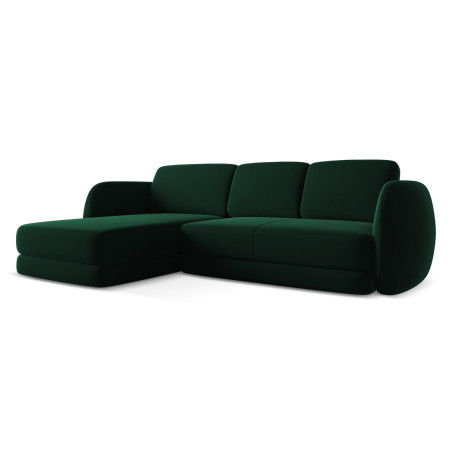 Sofa d'angle Kiana Velours Bottle green