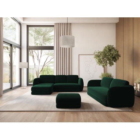 Sofa d'angle Kiana Velours Bottle green