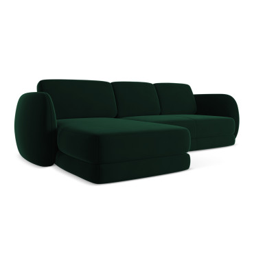 Sofa d'angle Kiana Velours Bottle green