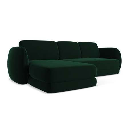 Sofa d'angle Kiana Velours Bottle green