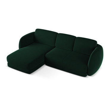 Sofa d'angle Kiana Velours Bottle green