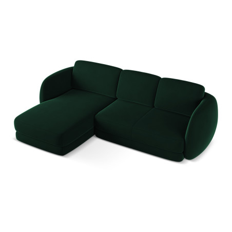 Sofa d'angle Kiana Velours Bottle green