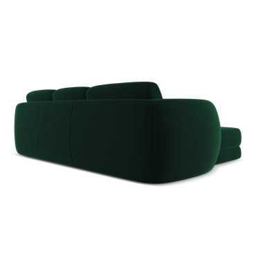 Sofa d'angle Kiana Velours Bottle green