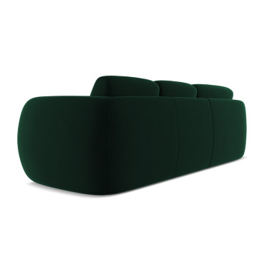 Sofa d'angle Kiana Velours Bottle green