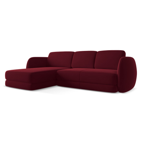 Sofa d'angle Kiana Velours Burgundy