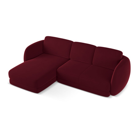 Sofa d'angle Kiana Velours Burgundy