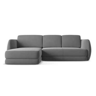 Sofa d'angle Kiana Velours Gray