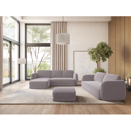 Sofa d'angle Kiana Velours Lavender