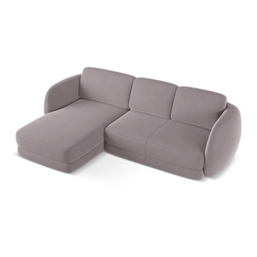 Sofa d'angle Kiana Velours Lavender